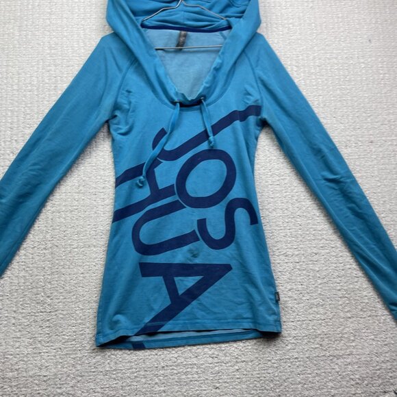 Y2K Joshua Perets Pullover Blue hoodie Sz Small Emo Goth 2000's Oversized Hood - Picture 4 of 12